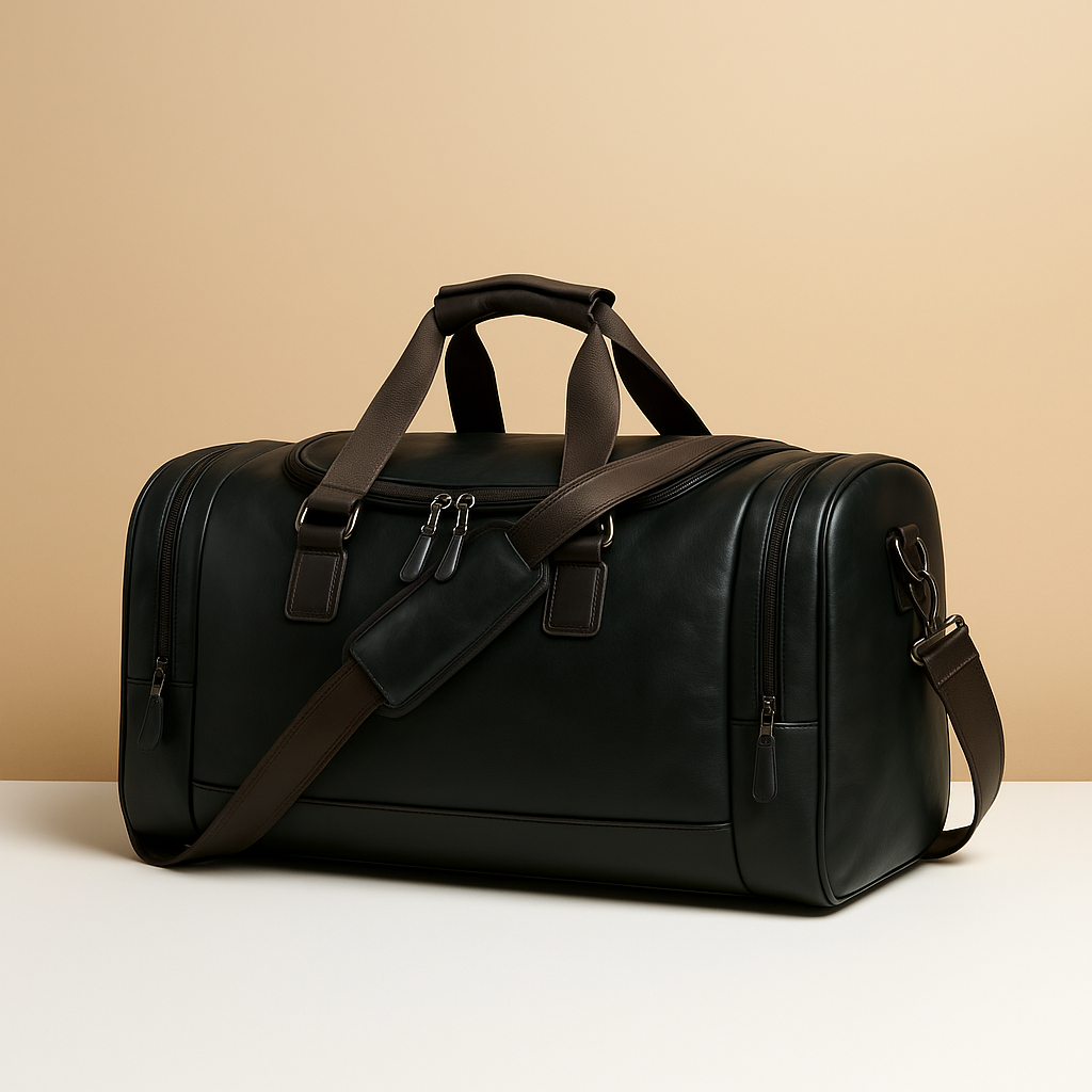 Leather Travel Duffle Bag with Compartments – Organised Everyday Carry