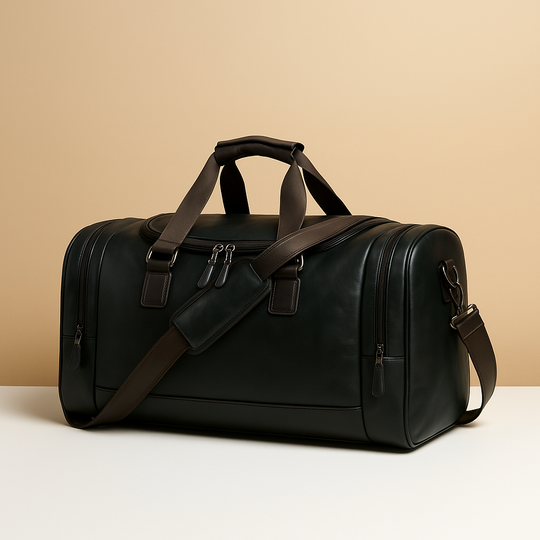 Leather Travel Duffle Bag with Compartments – Organised Everyday Carry