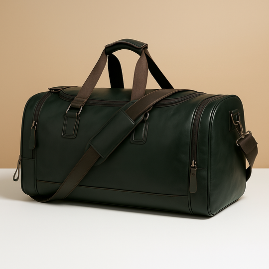Leather Travel Duffle Bag with Compartments – Organised Everyday Carry