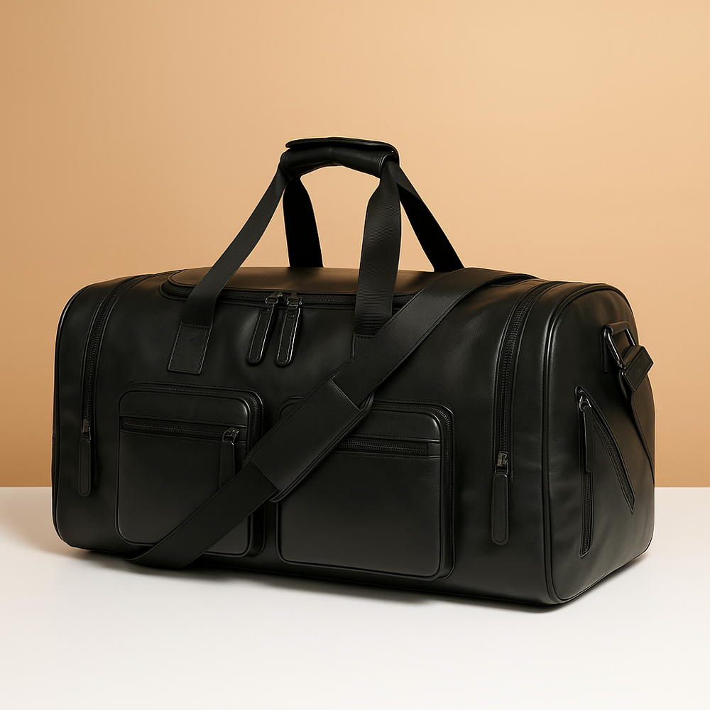 Leather Travel Duffle Bag with Compartments – Organised Everyday Carry