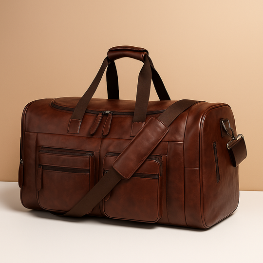 Leather Travel Duffle Bag with Compartments – Organised Everyday Carry