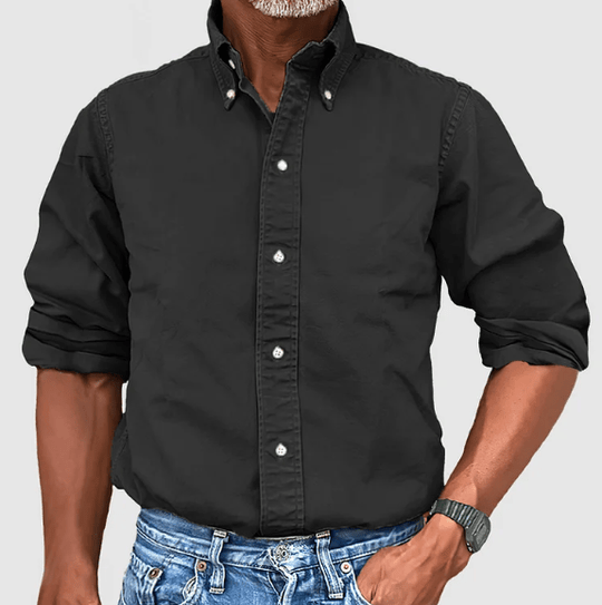 Men's Long Sleeve Button-Down Shirt – Classic Fit, Casual Everyday Wear