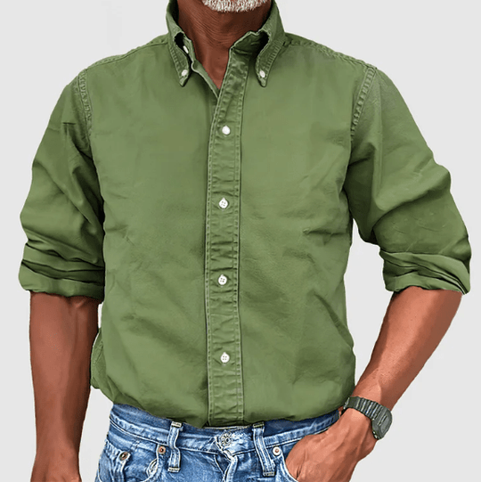 Men's Long Sleeve Button-Down Shirt – Classic Fit, Casual Everyday Wear