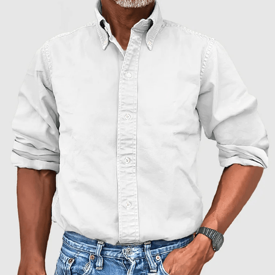 Men's Long Sleeve Button-Down Shirt – Classic Fit, Casual Everyday Wear