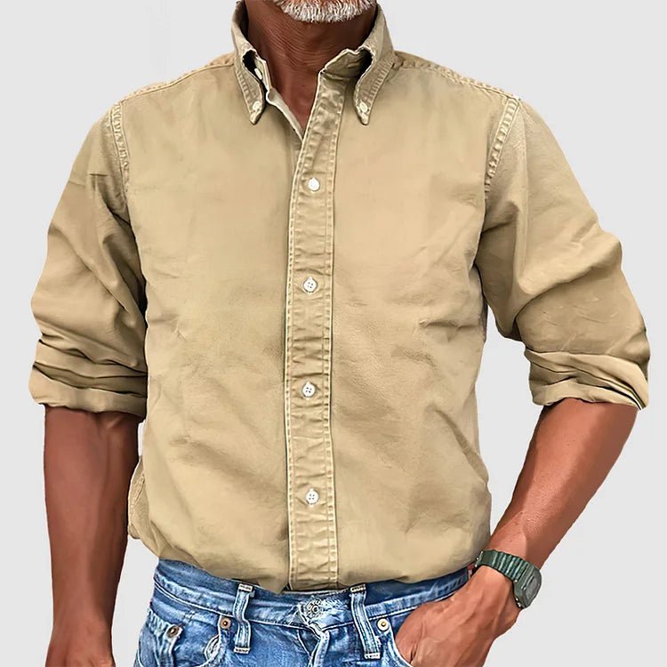 Men's Long Sleeve Button-Down Shirt – Classic Fit, Casual Everyday Wear