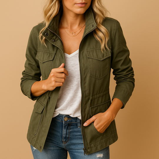 Women’s Lightweight Zip-Up Jacket – Slim & Versatile for Everyday Wear