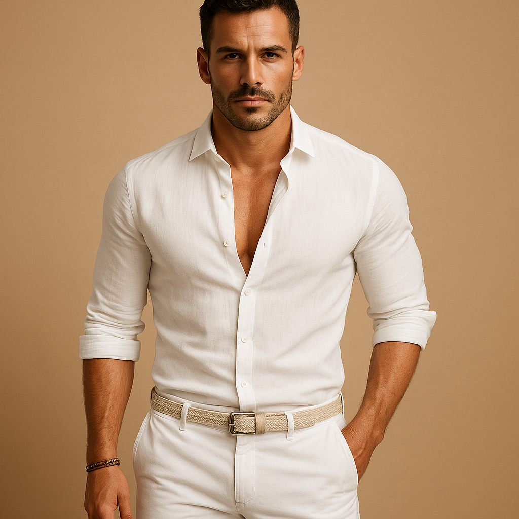 Men’s Lightweight Button-Down Shirt – Breathable & Versatile Everyday Style