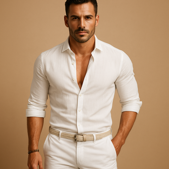 Men’s Lightweight Button-Down Shirt – Breathable & Versatile Everyday Style