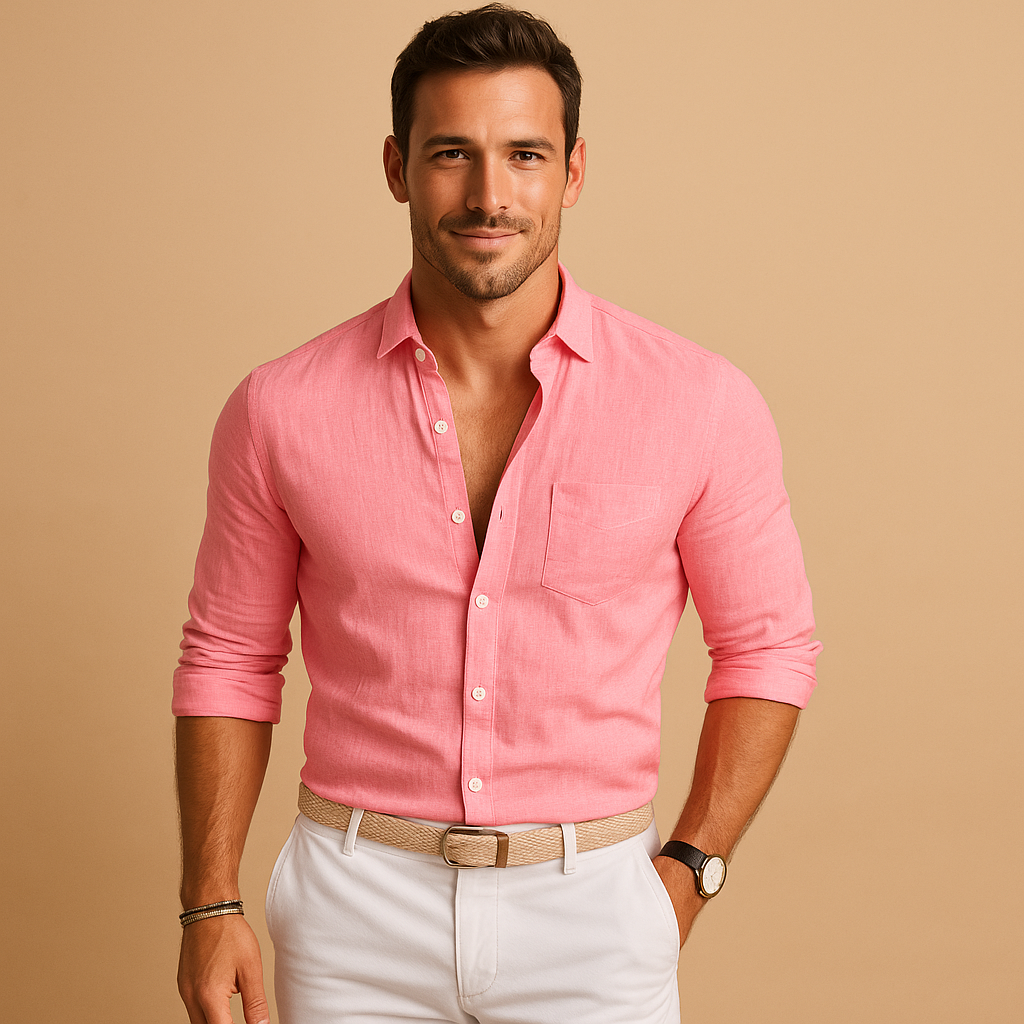 Men’s Lightweight Button-Down Shirt – Breathable & Versatile Everyday Style