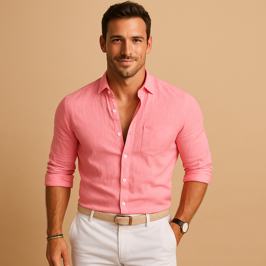 Men’s Lightweight Button-Down Shirt – Breathable & Versatile Everyday Style