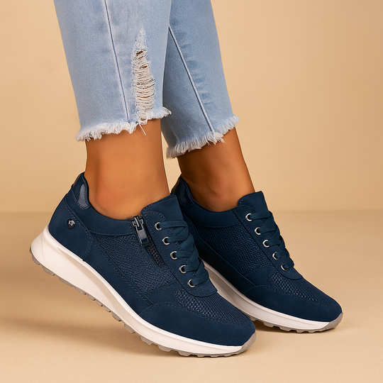 Women’s Lightweight Zip Sneakers – Breathable & Easy Everyday Wear