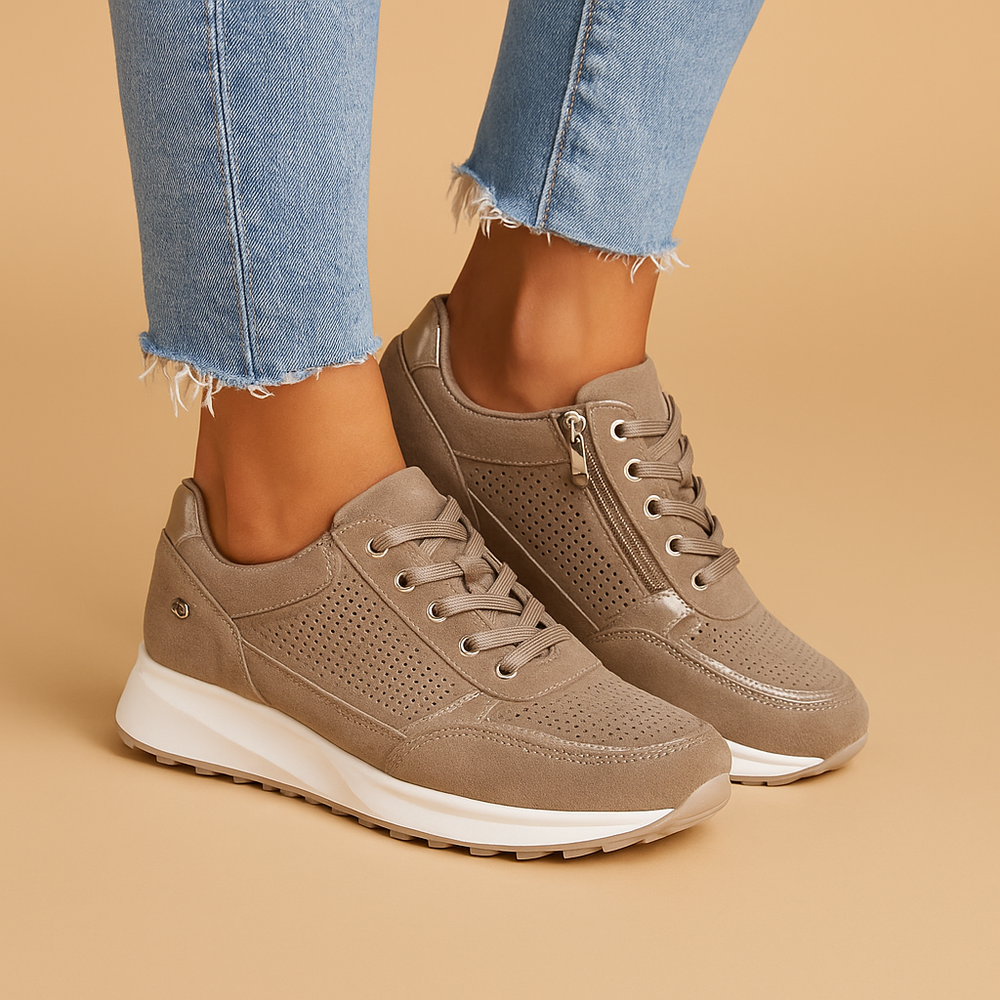 Women’s Lightweight Zip Sneakers – Breathable & Easy Everyday Wear