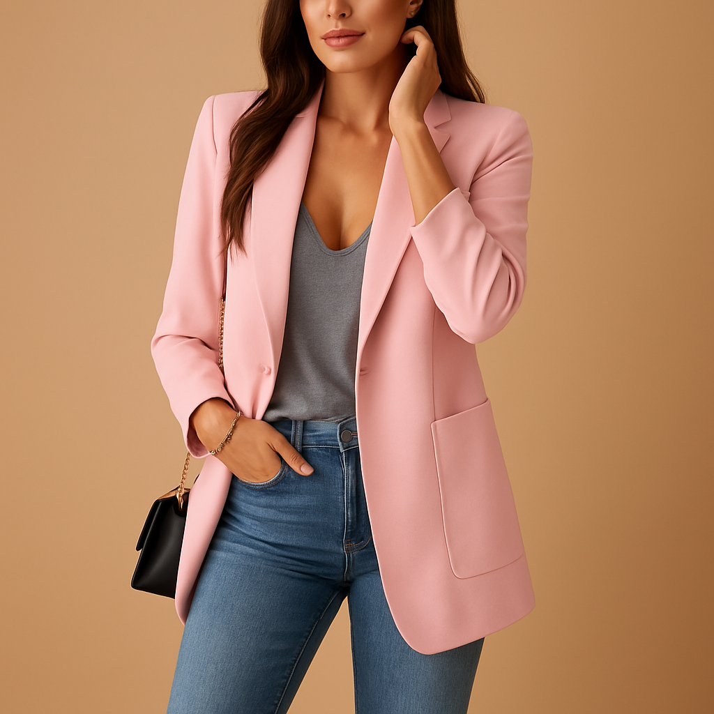 Women’s Long Tailored Blazer – Slim Fit for Refined Everyday Wear