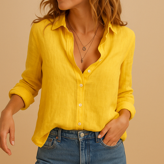 Women's Relaxed Fit Blouse – Casual Loose Breathable Top for Daily Wear