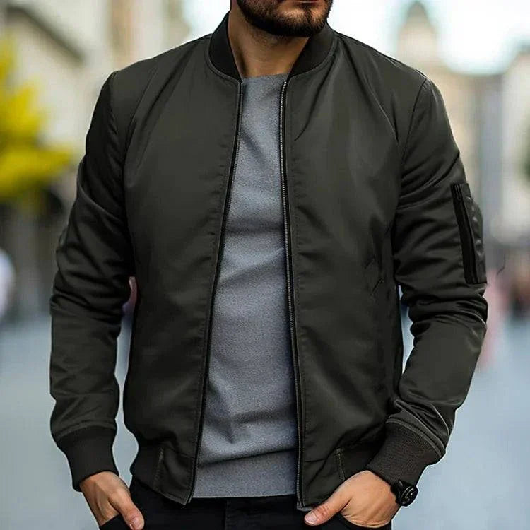 Men's Zip-Up Bomber Jacket | Classic Everyday Style