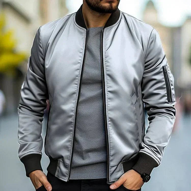 Men's Zip-Up Bomber Jacket | Classic Everyday Style