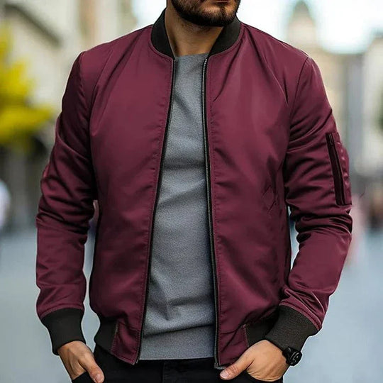 Men's Zip-Up Bomber Jacket | Classic Everyday Style