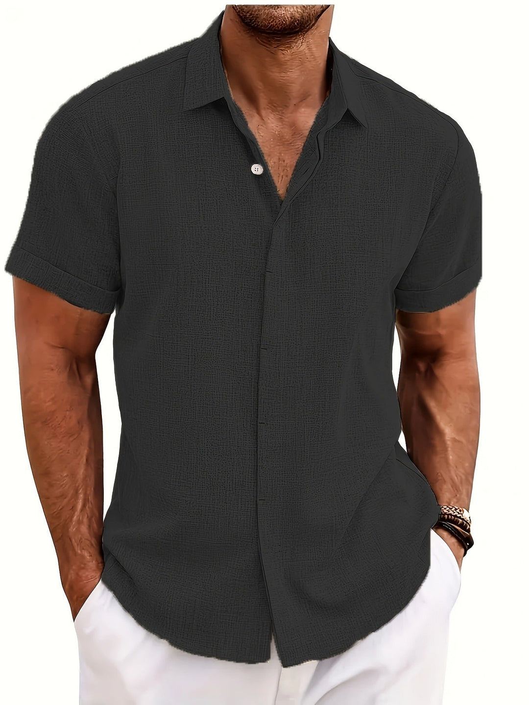 Men’s Short-Sleeved Casual Shirt – Lightweight & Relaxed Fit