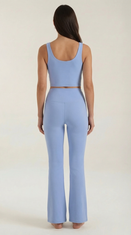 Women's High Waist Flared Leggings – Four-Way Stretch, Compression Fit