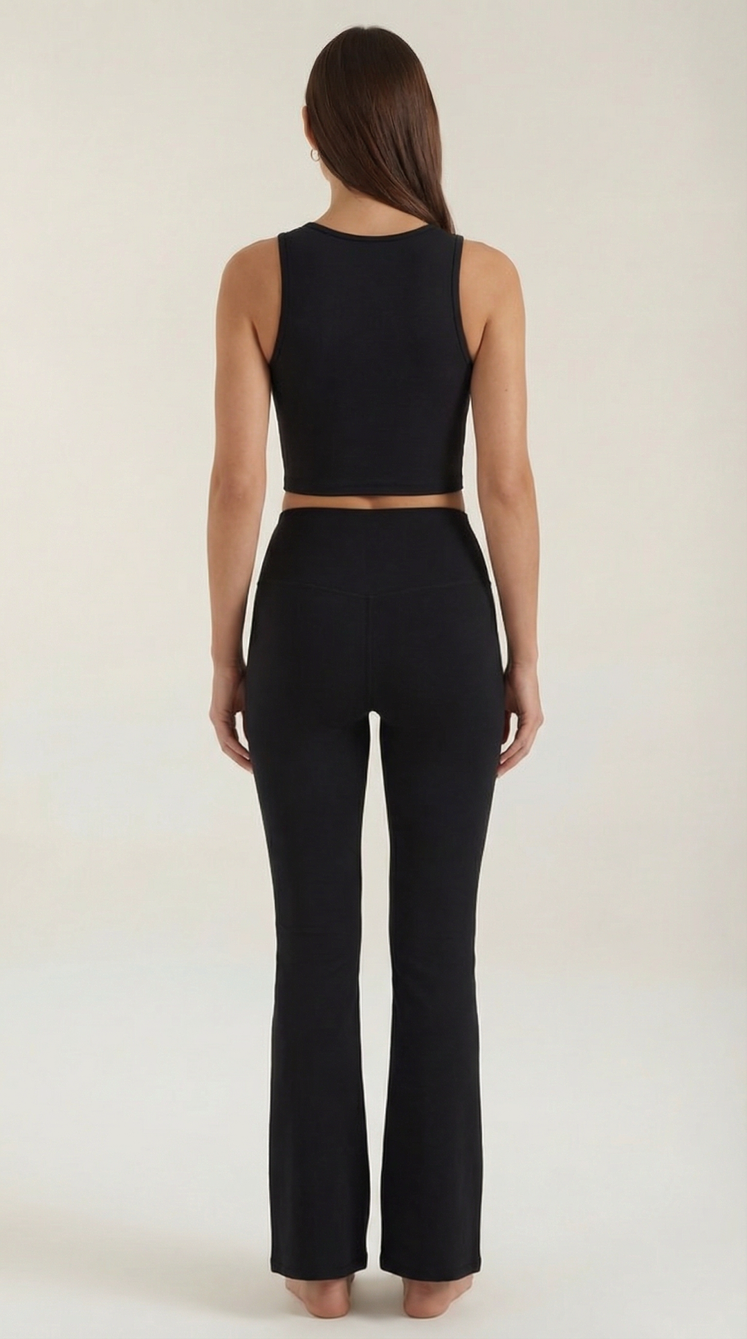 Women's High Waist Flared Leggings – Four-Way Stretch, Compression Fit