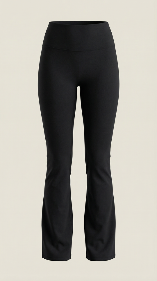 Women's High Waist Flared Leggings – Four-Way Stretch, Compression Fit