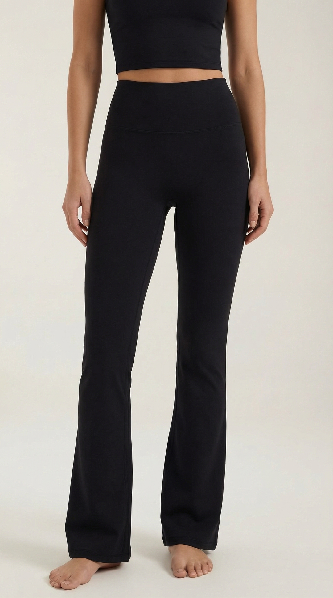Women's High Waist Flared Leggings – Four-Way Stretch, Compression Fit