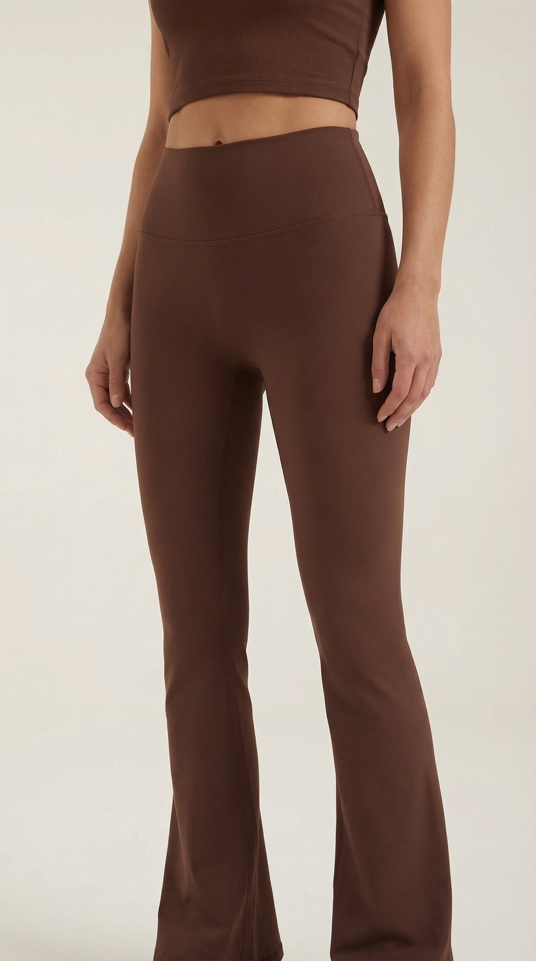 Women's High Waist Flared Leggings – Four-Way Stretch, Compression Fit