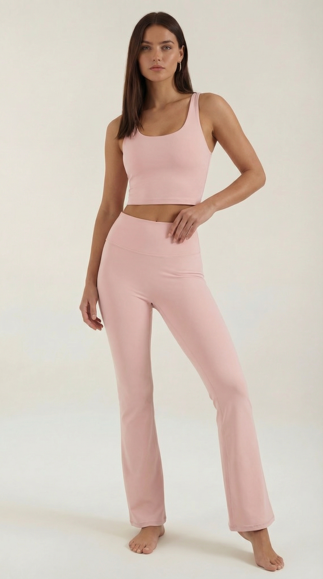Women's High Waist Flared Leggings – Four-Way Stretch, Compression Fit