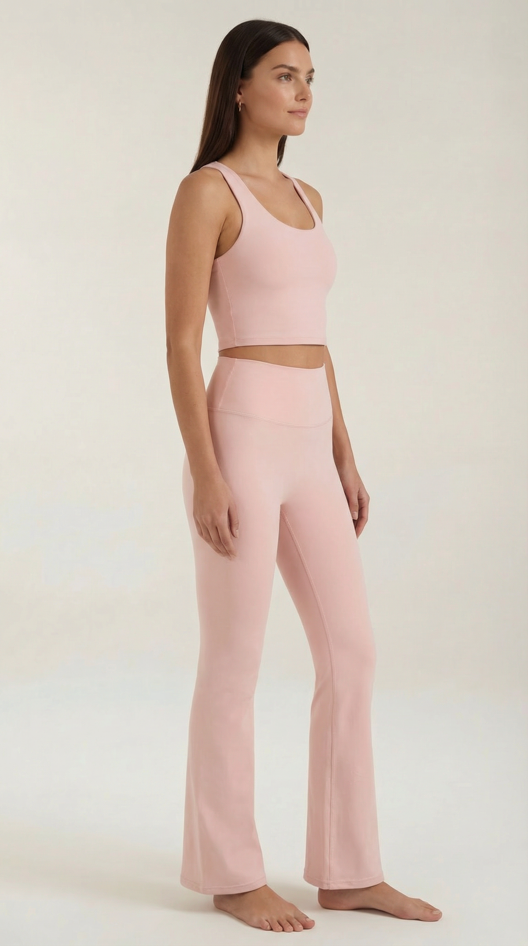 Women's High Waist Flared Leggings – Four-Way Stretch, Compression Fit