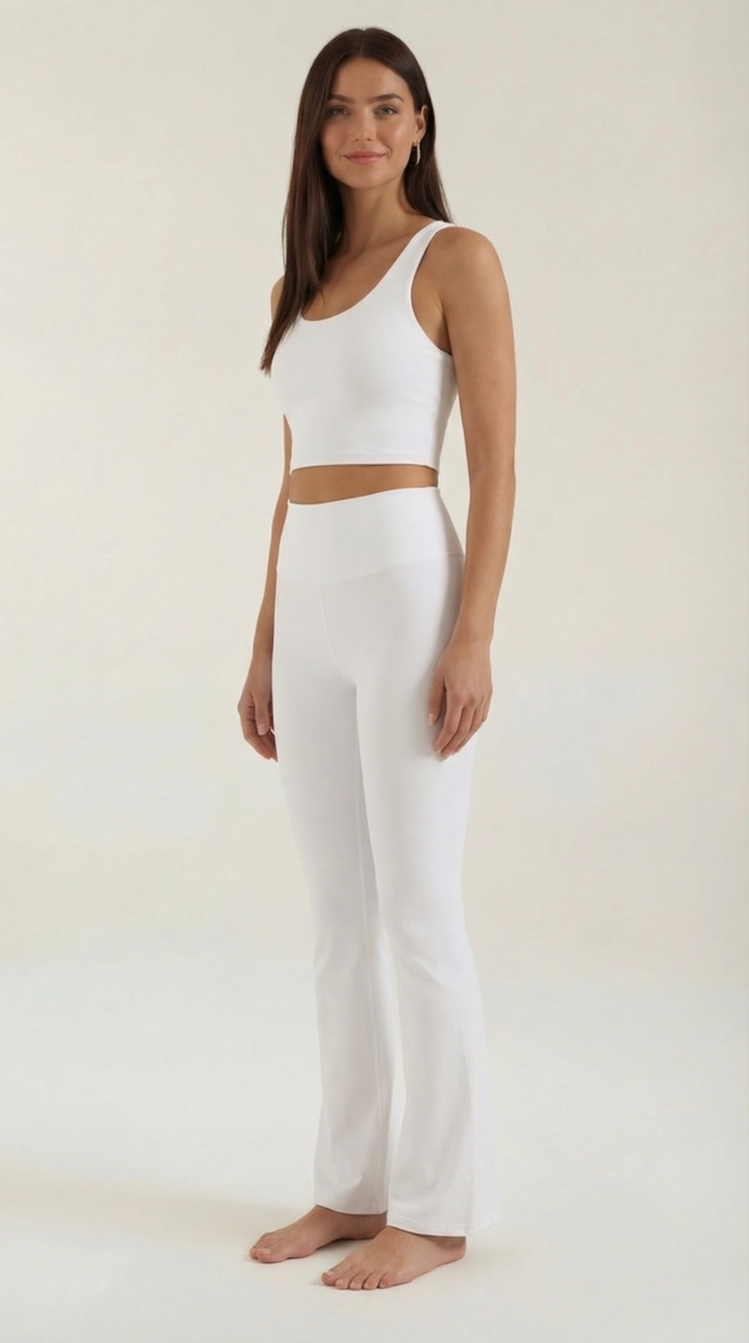 Women's High Waist Flared Leggings – Four-Way Stretch, Compression Fit