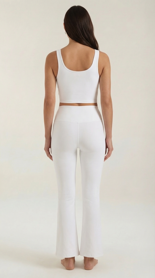 Women's High Waist Flared Leggings – Four-Way Stretch, Compression Fit