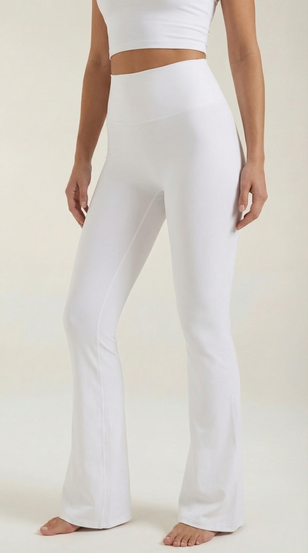 Women's High Waist Flared Leggings – Four-Way Stretch, Compression Fit