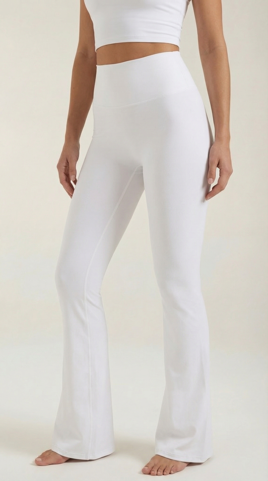 Women's High Waist Flared Leggings – Four-Way Stretch, Compression Fit