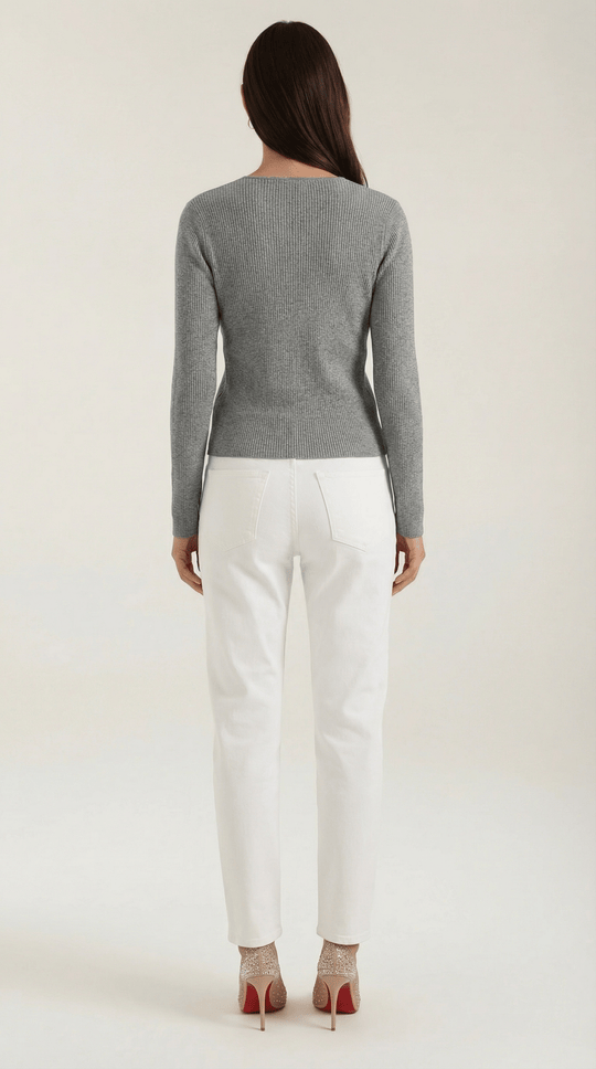 Women's Ribbed V-Neck Sweater | Timeless Style for Everyday Wear