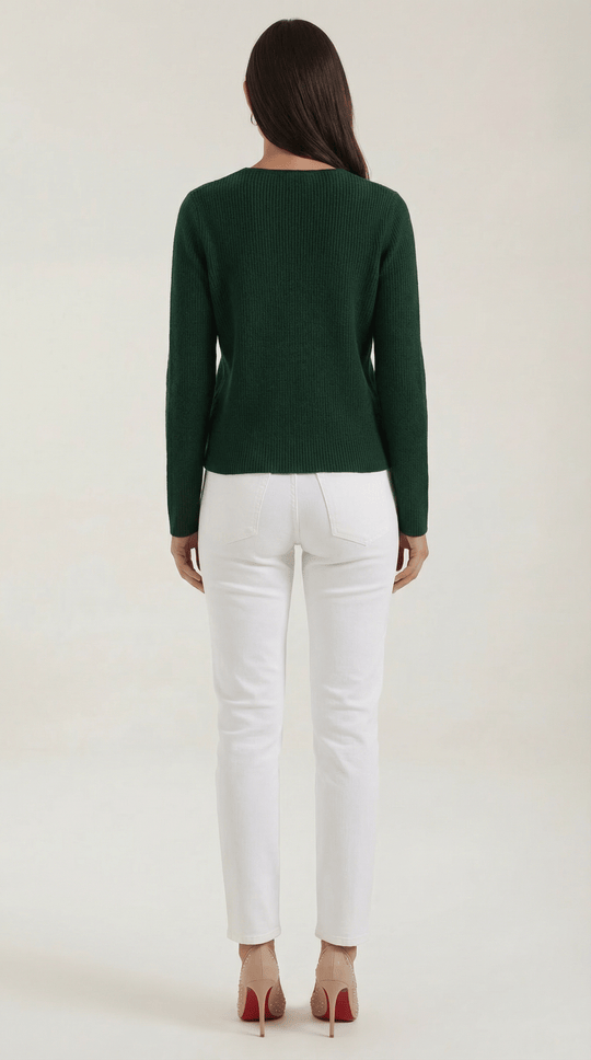 Women's Ribbed V-Neck Sweater | Timeless Style for Everyday Wear