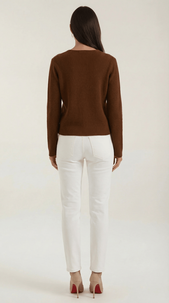 Women's Ribbed V-Neck Sweater | Timeless Style for Everyday Wear