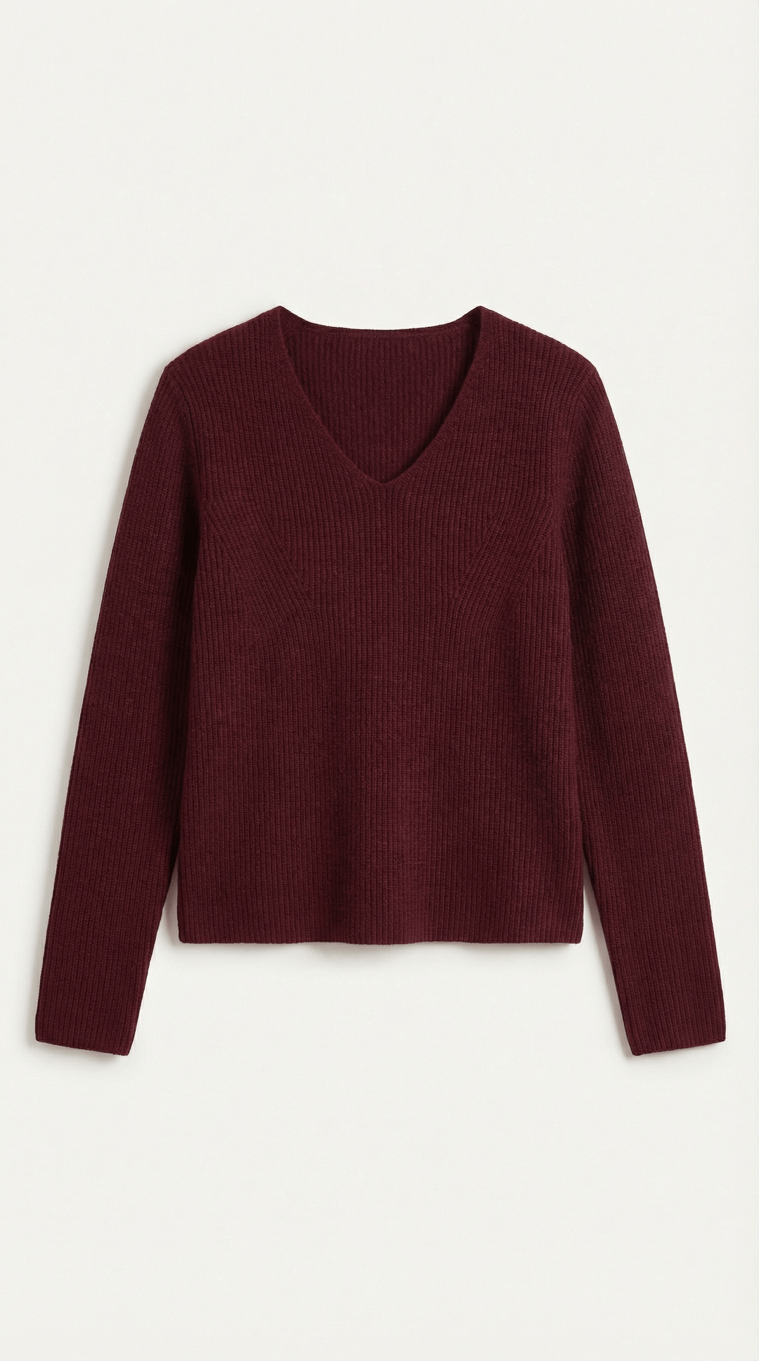 Women's Ribbed V-Neck Sweater | Timeless Style for Everyday Wear