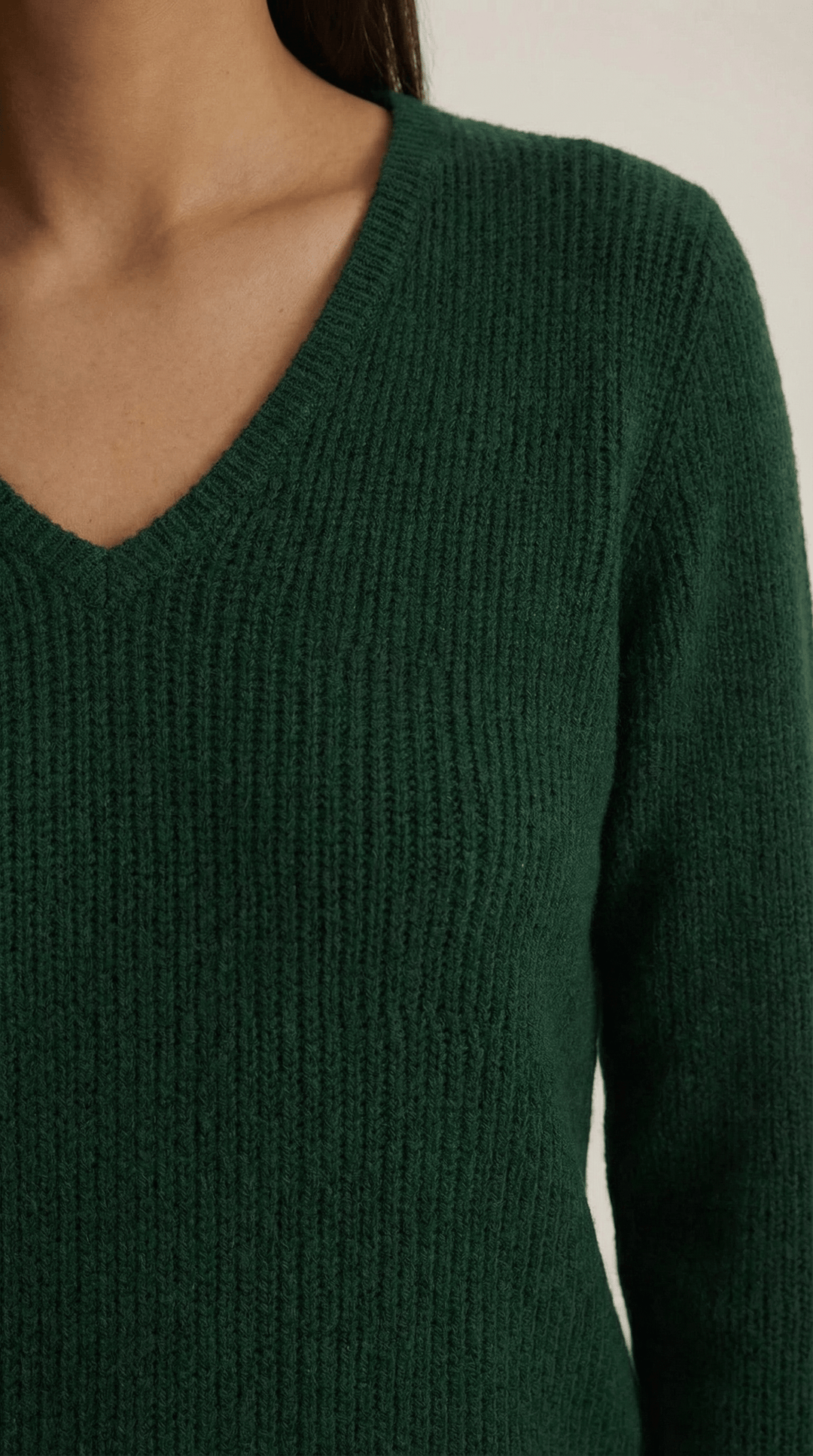 Women's Ribbed V-Neck Sweater | Timeless Style for Everyday Wear