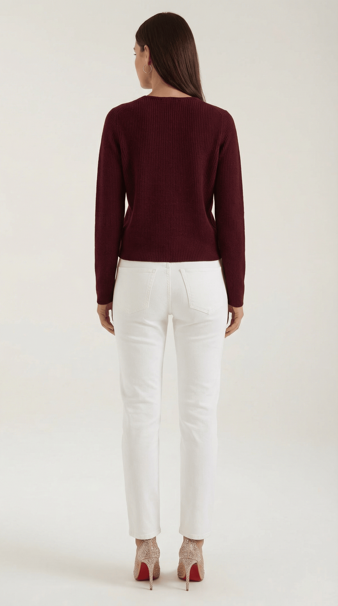 Women's Ribbed V-Neck Sweater | Timeless Style for Everyday Wear
