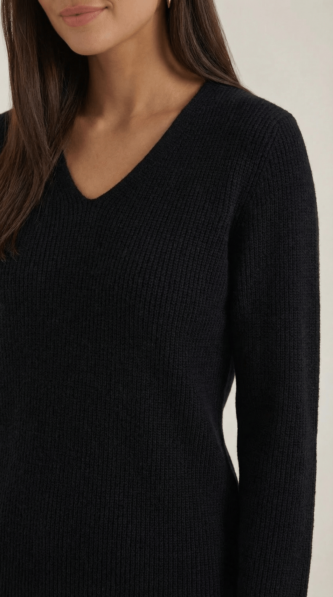 Women's Ribbed V-Neck Sweater | Timeless Style for Everyday Wear