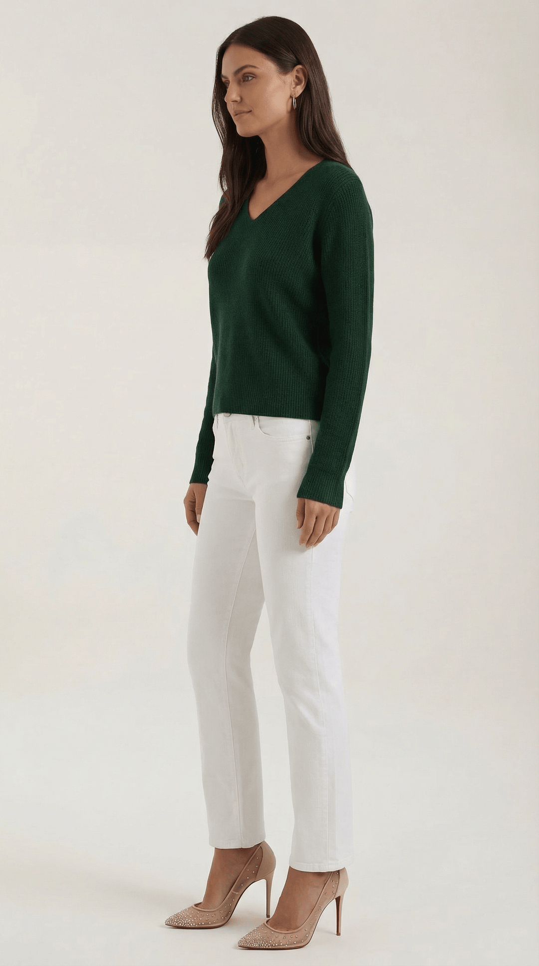 Women's Ribbed V-Neck Sweater | Timeless Style for Everyday Wear
