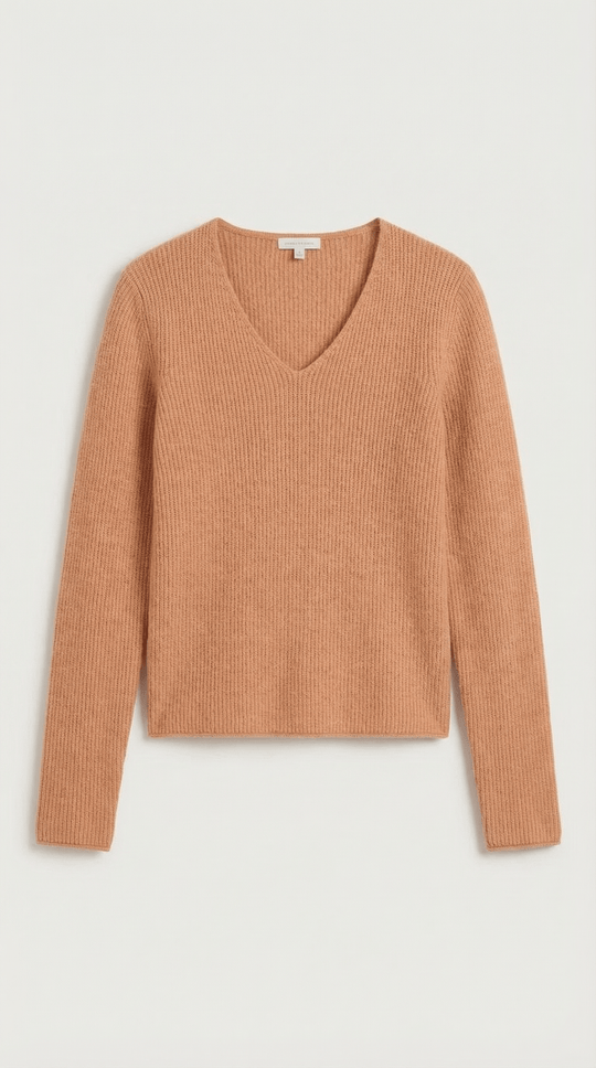 Women's Ribbed V-Neck Sweater | Timeless Style for Everyday Wear