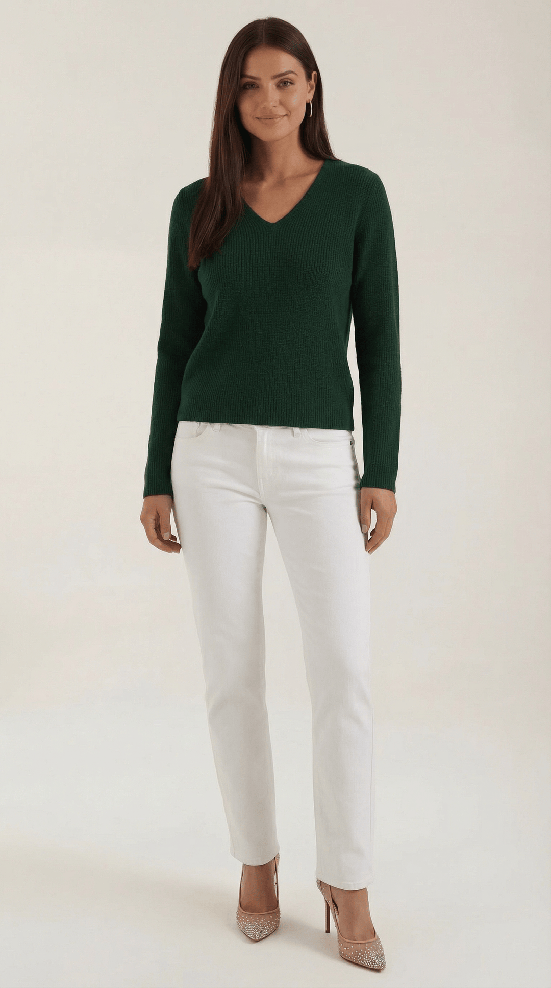 Women's Ribbed V-Neck Sweater | Timeless Style for Everyday Wear