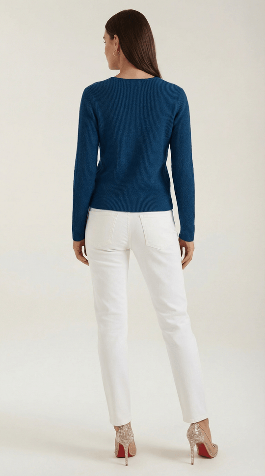 Women's Ribbed V-Neck Sweater | Timeless Style for Everyday Wear