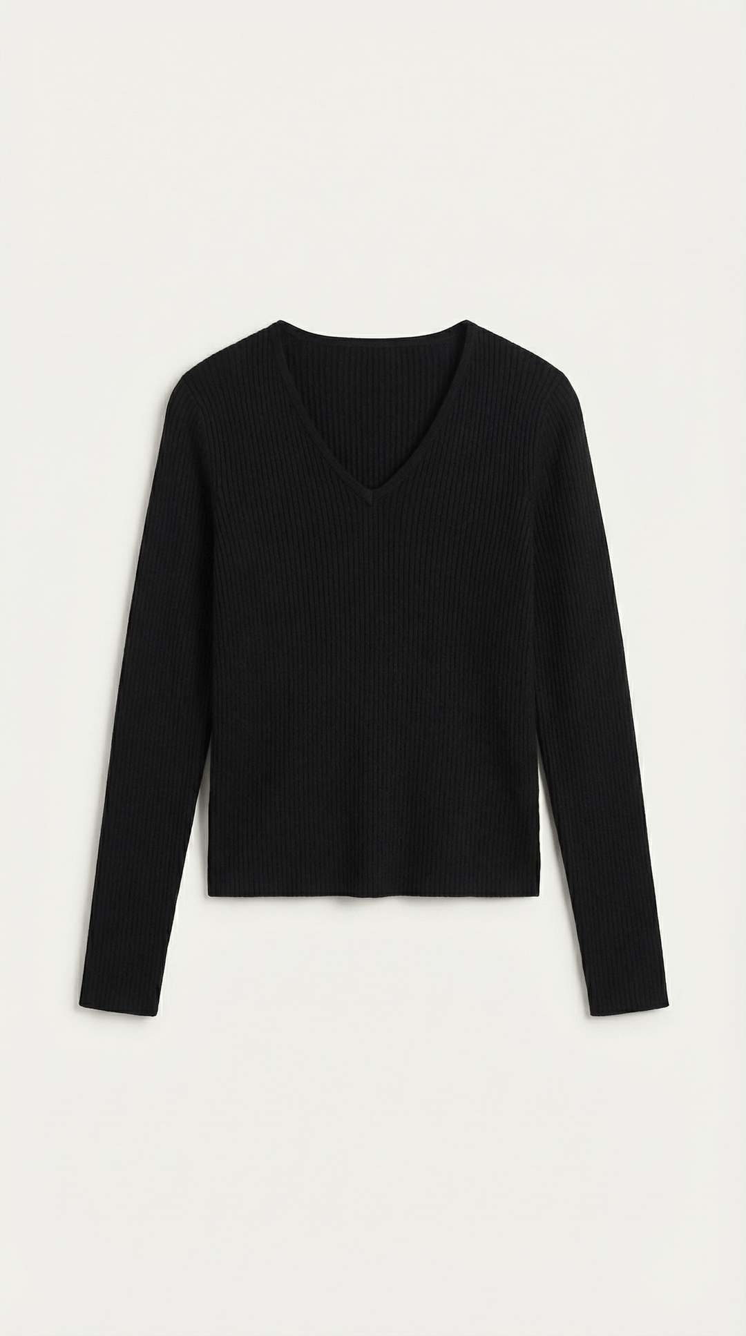 Women's Ribbed V-Neck Sweater | Timeless Style for Everyday Wear