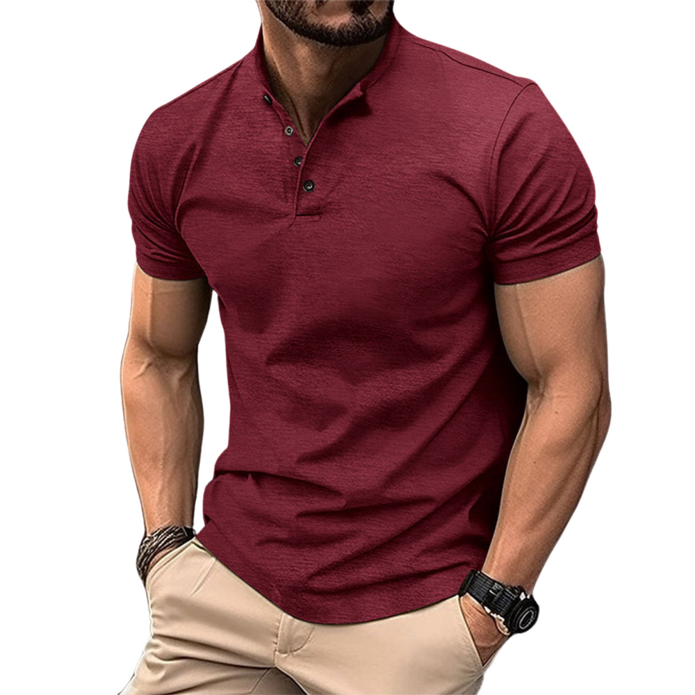 Men’s Classic Polo Shirt – Button Collar & Tailored Fit