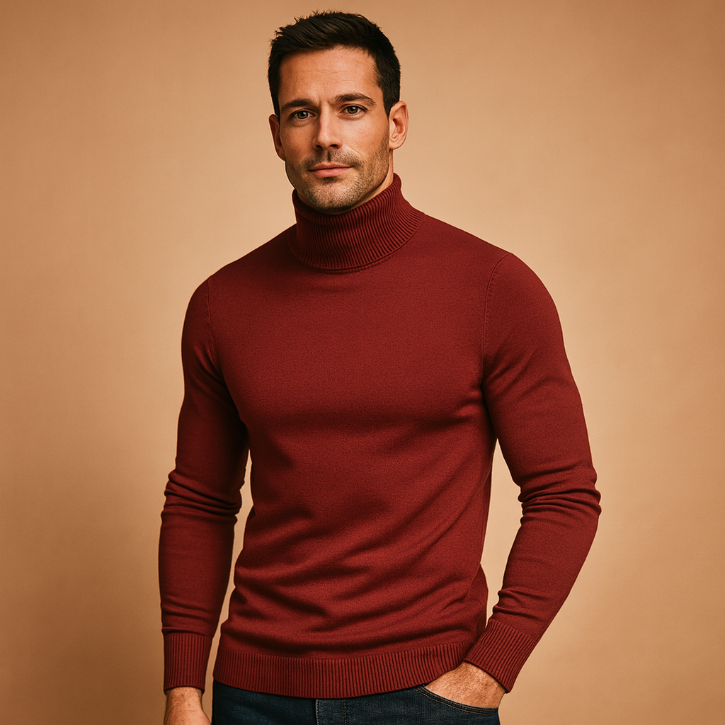 Men’s Turtleneck Sweater – Slim Fit & Classic Style
