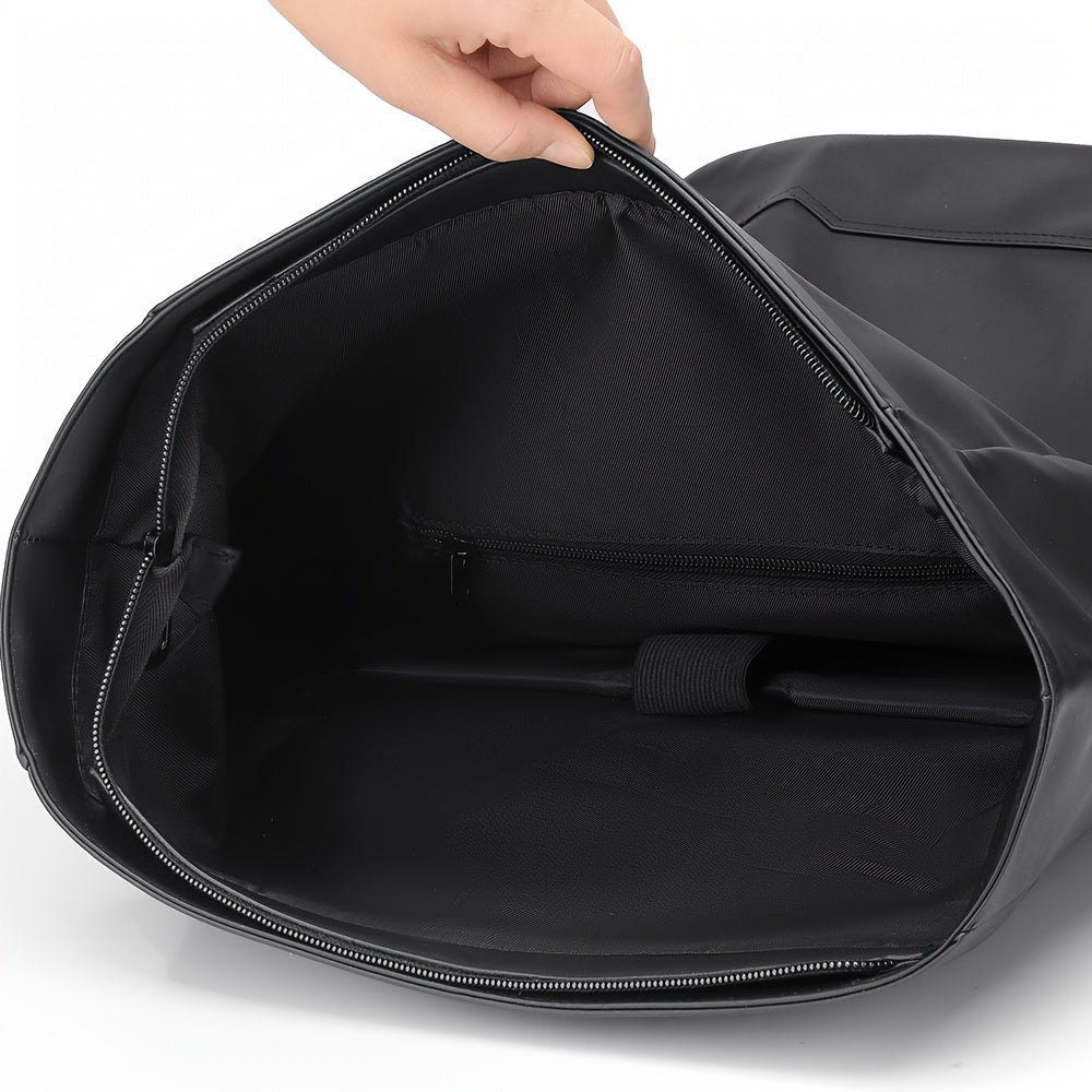 Men's Roll-Top Laptop Backpack – Water-Repellent Commuter Bag