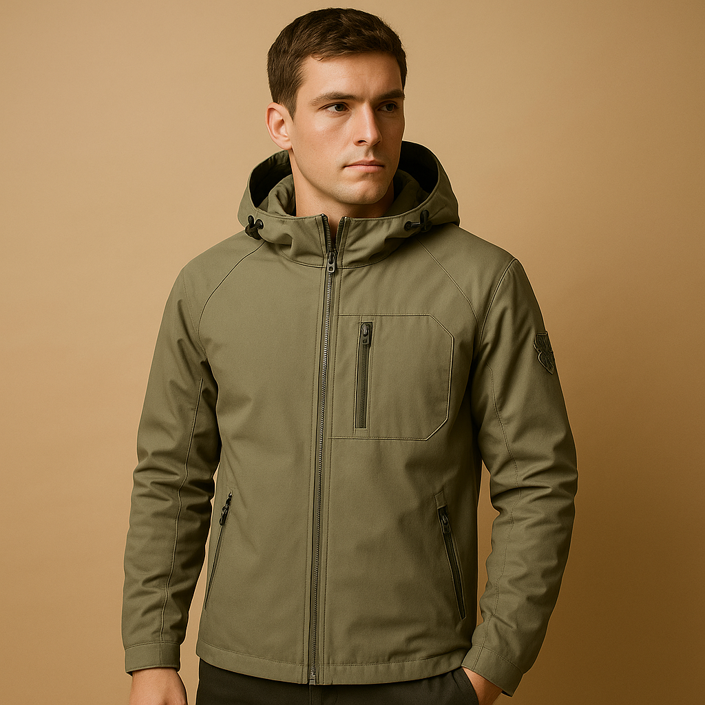 Men’s Waterproof Breathable Windbreaker – Lightweight & Practical
