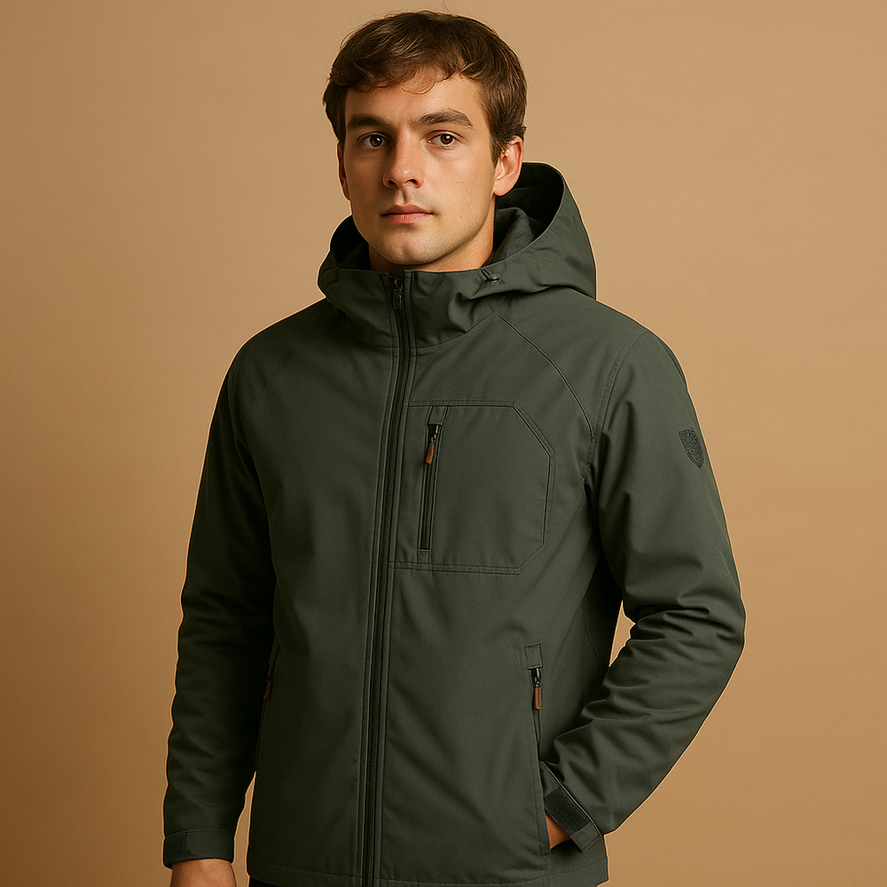 Men’s Waterproof Breathable Windbreaker – Lightweight & Practical